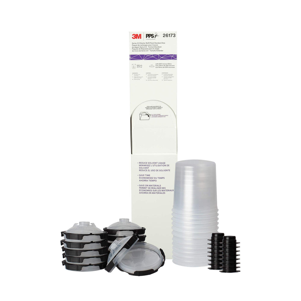 3M front packaging of refill kit showing contents and product ID benefits quick restocking