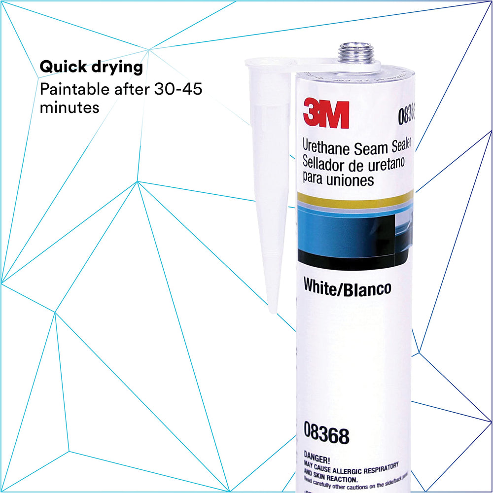 3M cartridge beside caulk gun for scale showing professional cartridge size