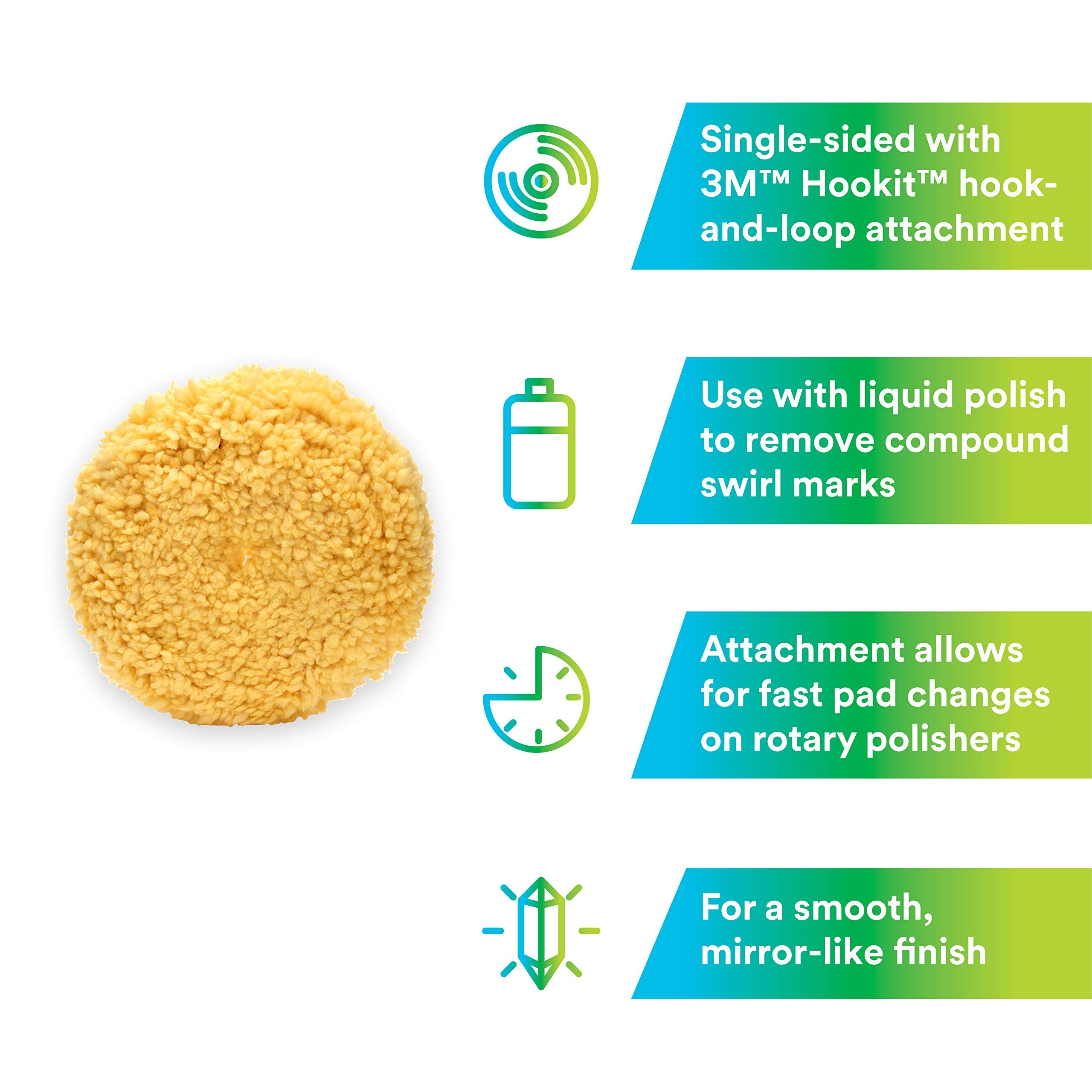 3M wool pad polishing boat gelcoat delivering fast defect removal and high gloss