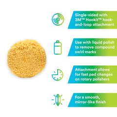 3M wool pad polishing boat gelcoat delivering fast defect removal and high gloss