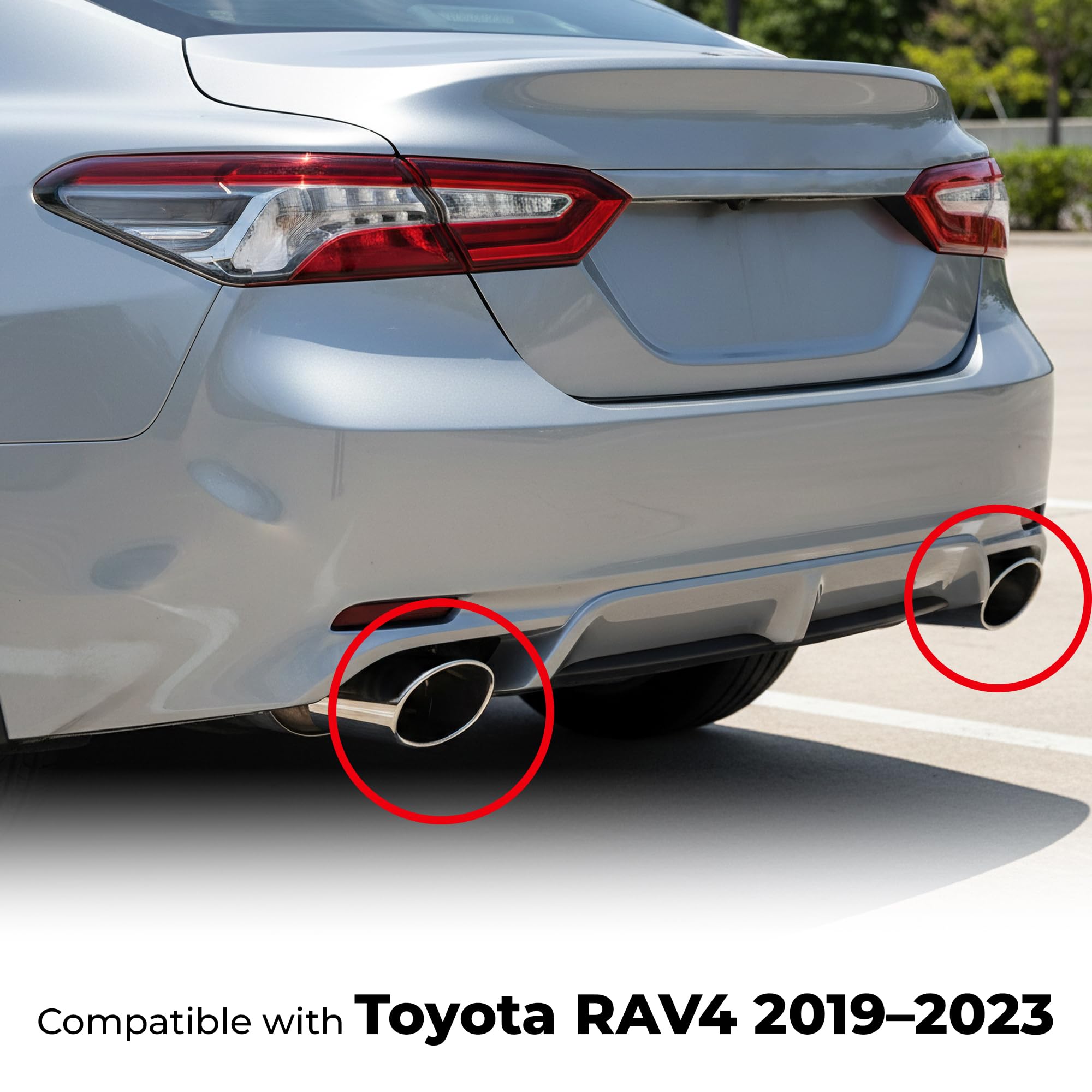 3TVol exhaust tip held in hand showing scale for correct fitment verification