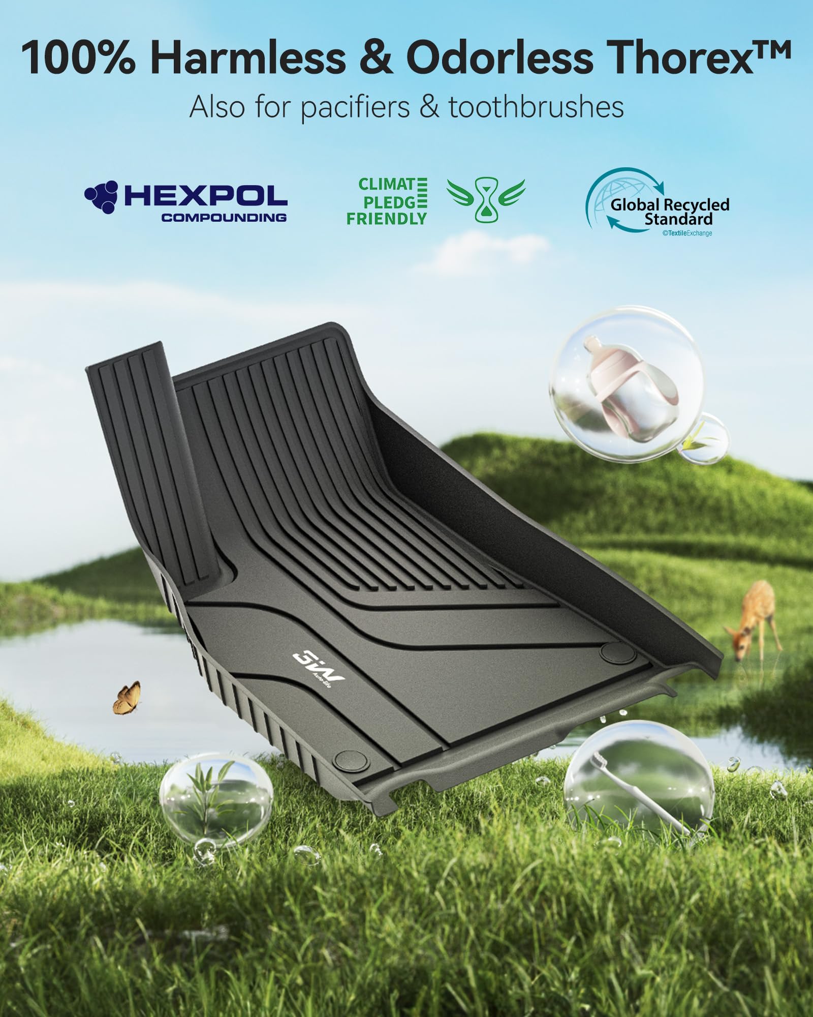 3W edge fitting along seat sill and track for seamless integration