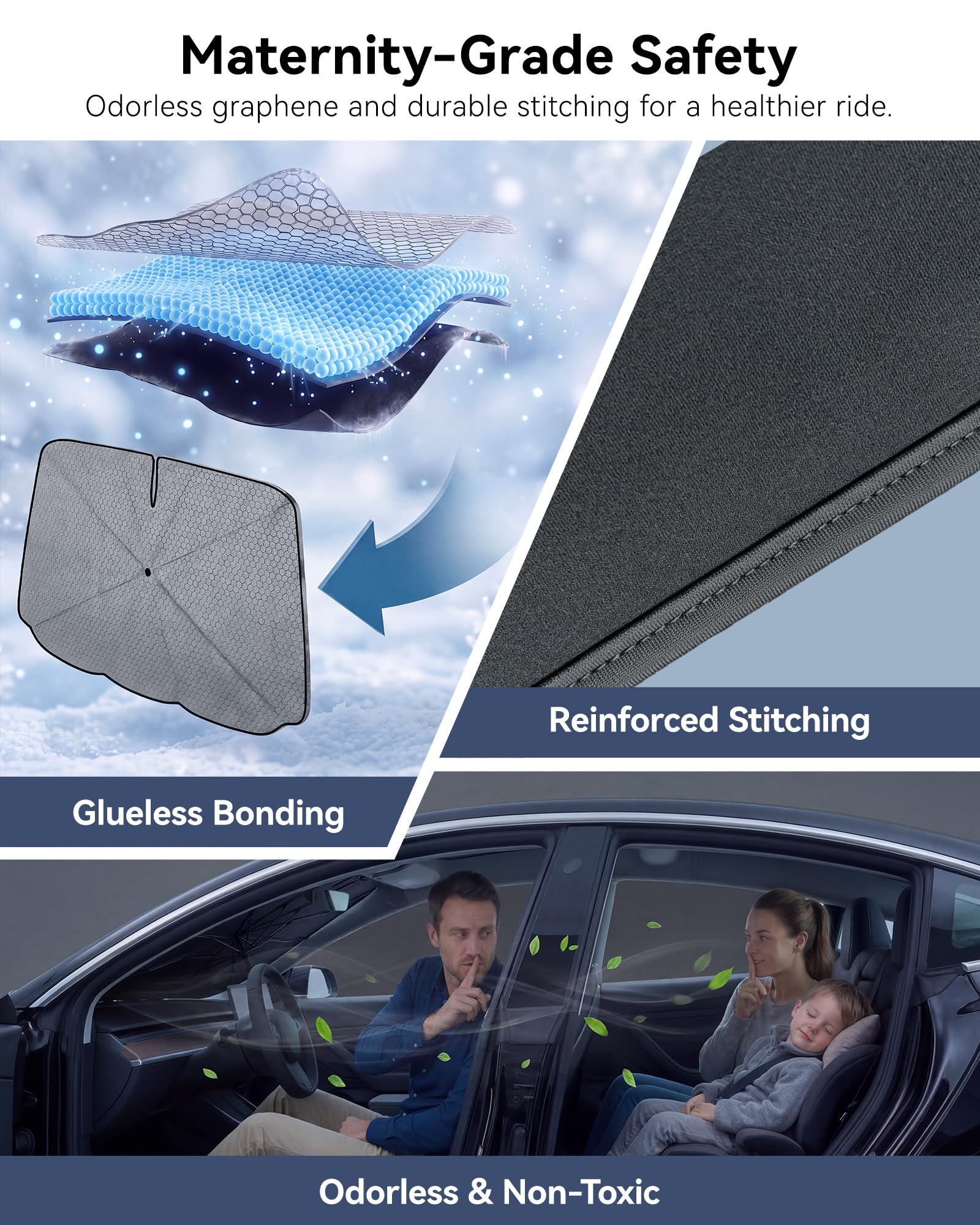 3W in driveway on parked car offering sun protection and interior care