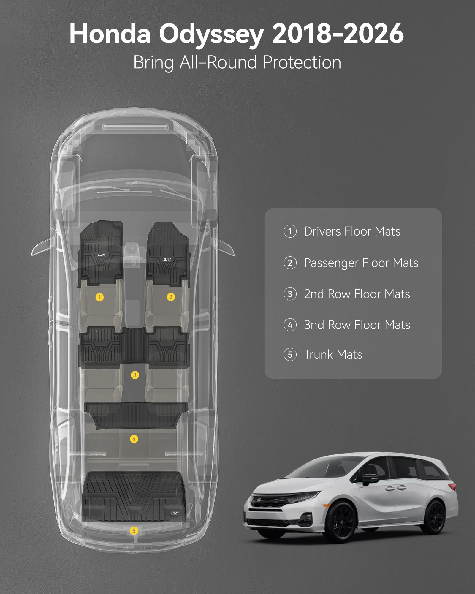 3W cargo liner full view protecting rear load area from spills