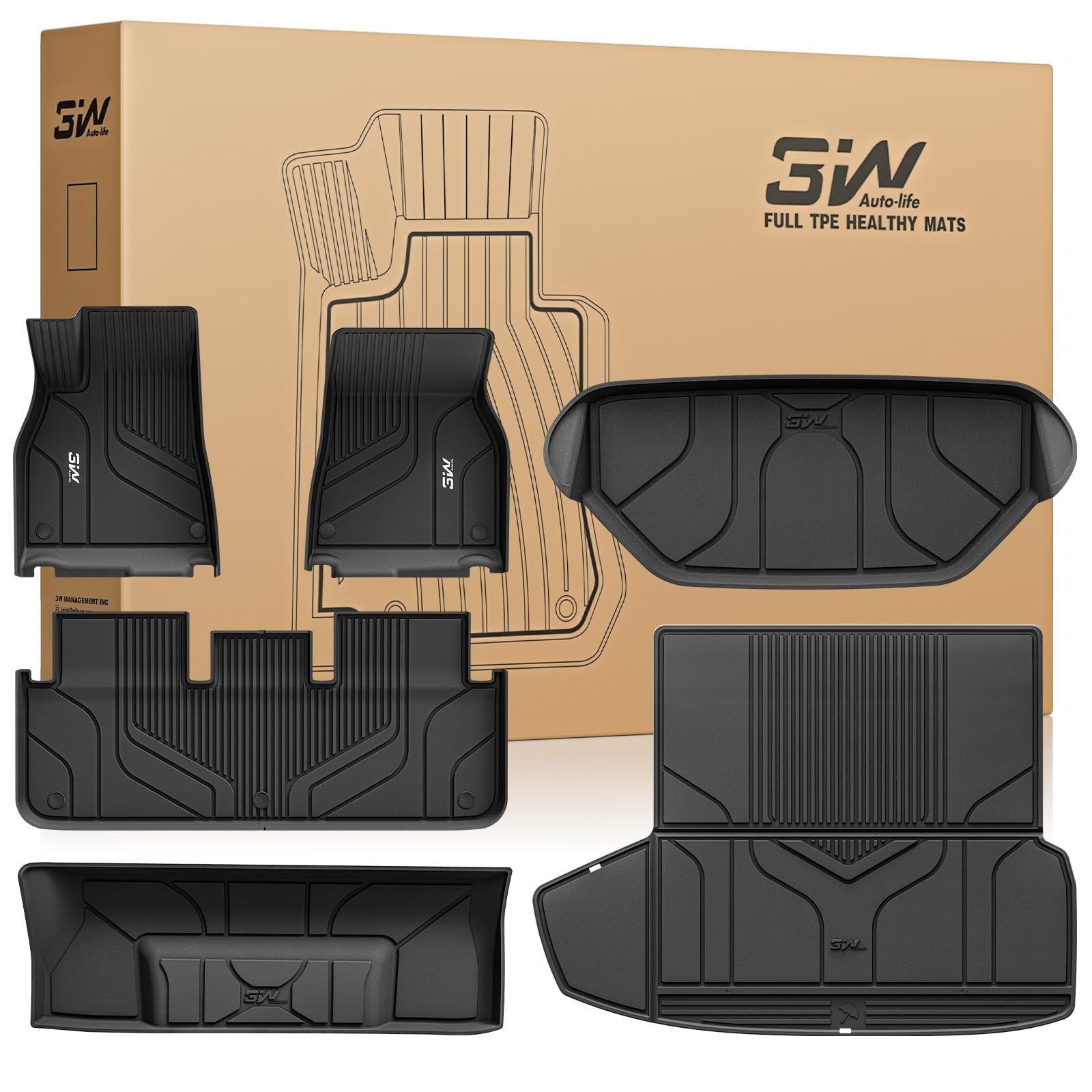 3W front mats showing perfect Tesla Model S fit and clean protection