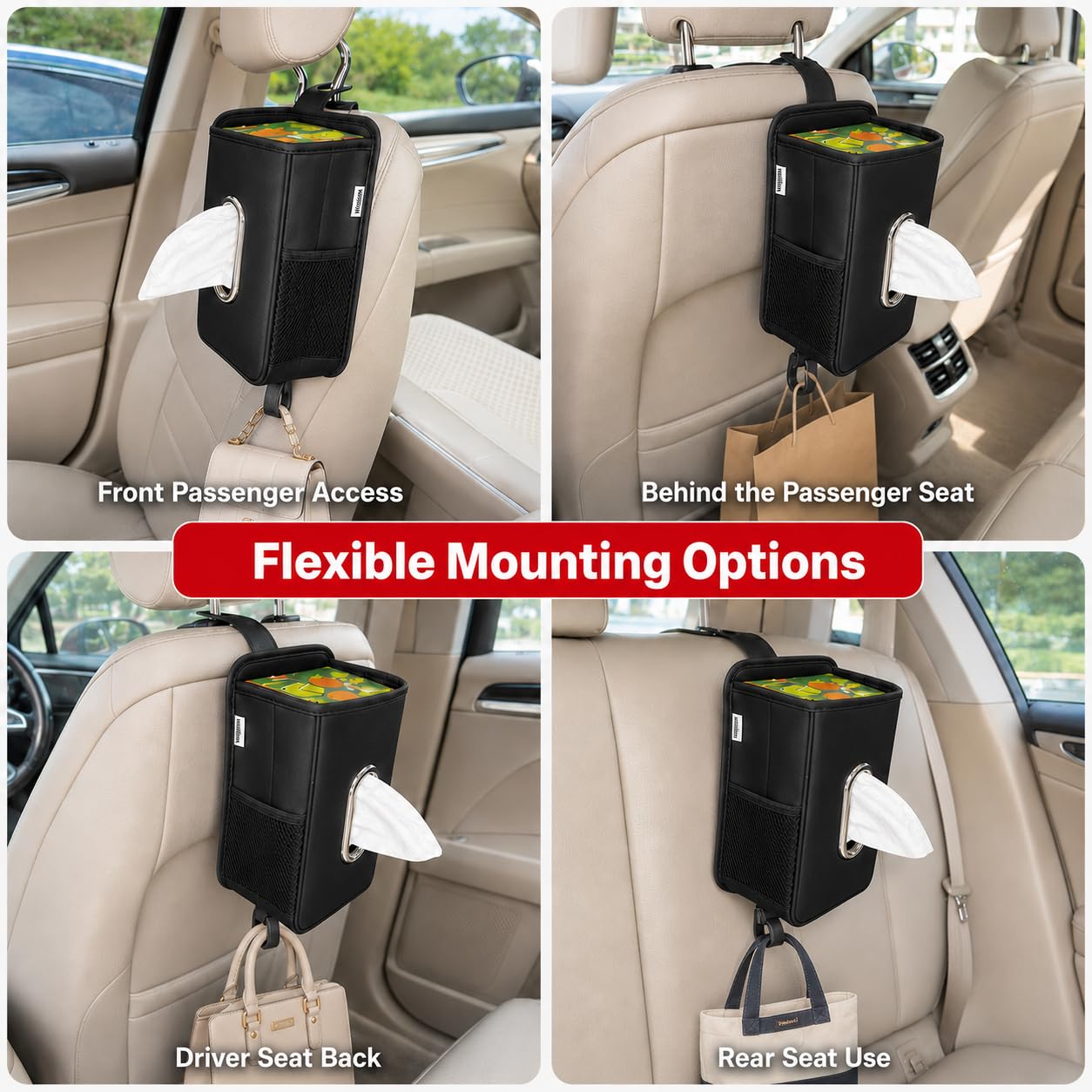 Witaxima Leather Car Tissue Holder – view 8