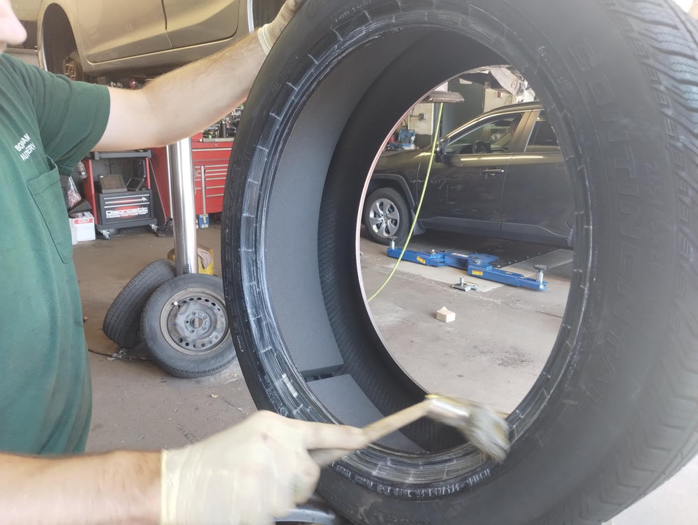 4LIFETIMELINES being applied to motorcycle bead for easier mounting