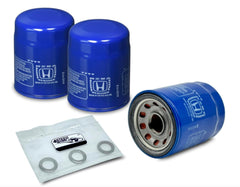 4STEED MOTORS front view of three OEM filters and three gaskets showing correct-fit benefits