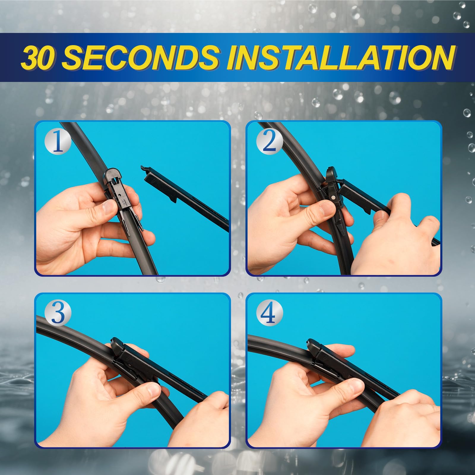 5 PLUS blade profile pressed to glass showing consistent contact for streak reduction
