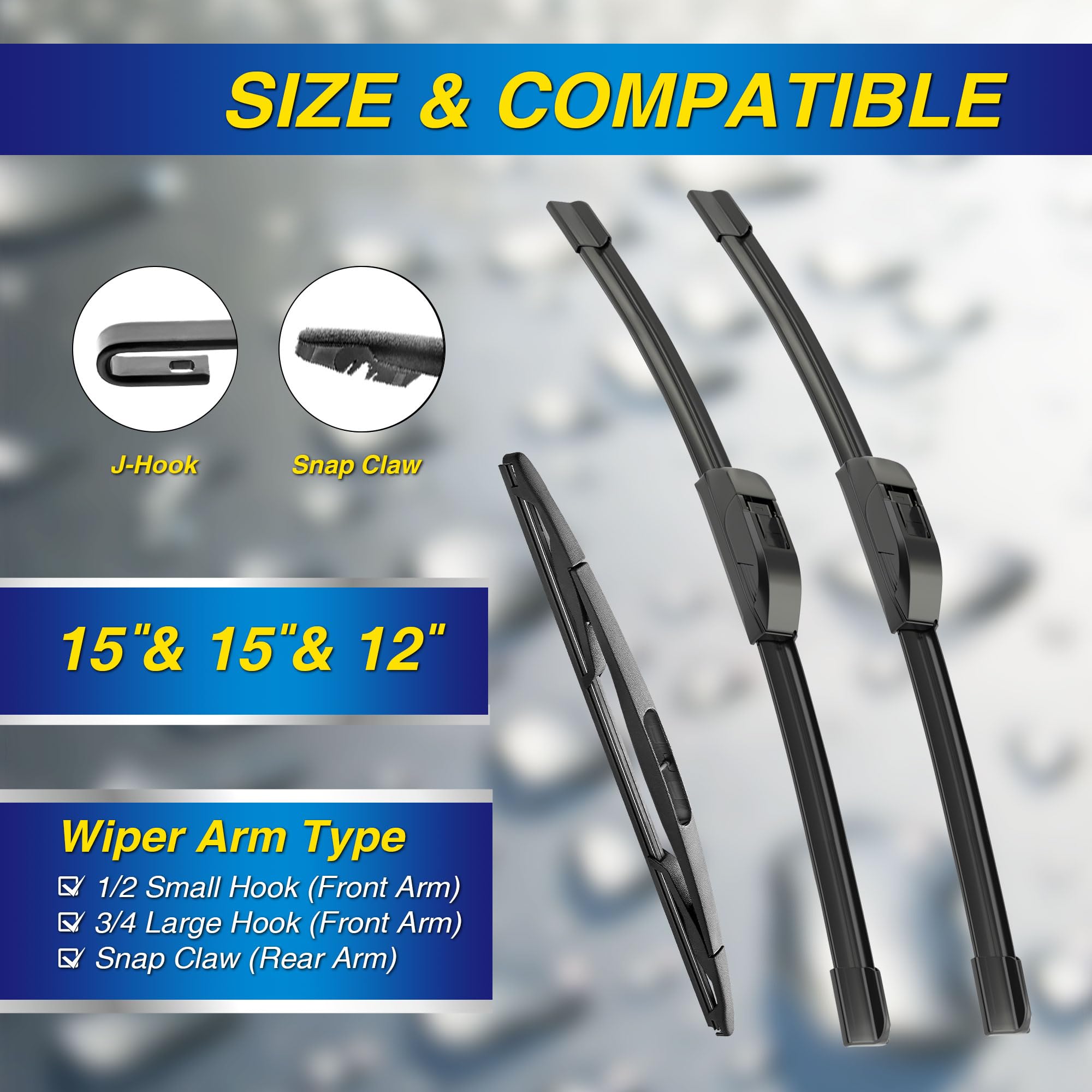 5 PLUS silicone wiping edge close-up for improved water beading