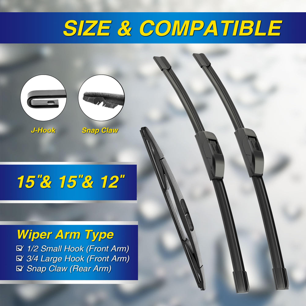 5 PLUS silicone wiping edge close-up for improved water beading