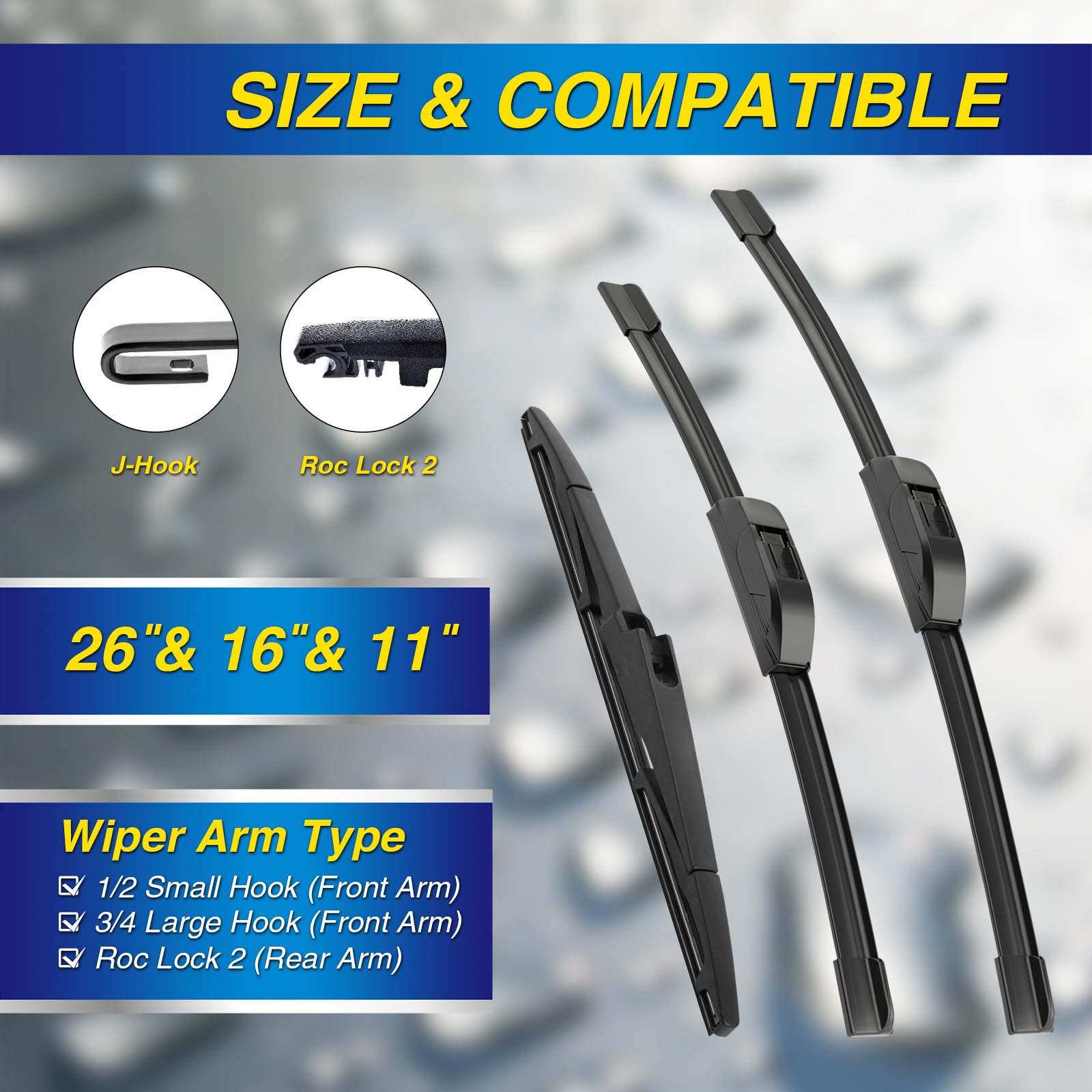 5 PLUS silicone wiper edge close-up showing smooth blade for clearer wiping