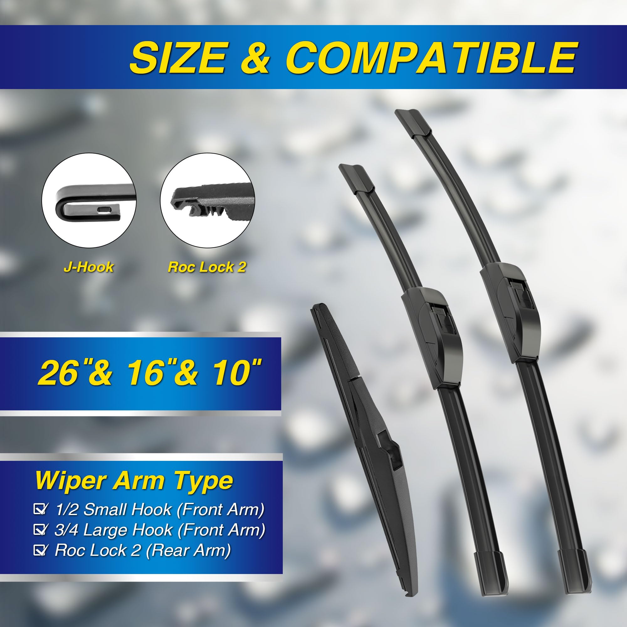 5 PLUS 26-inch driver blade close-up showing fit and improved water clearing