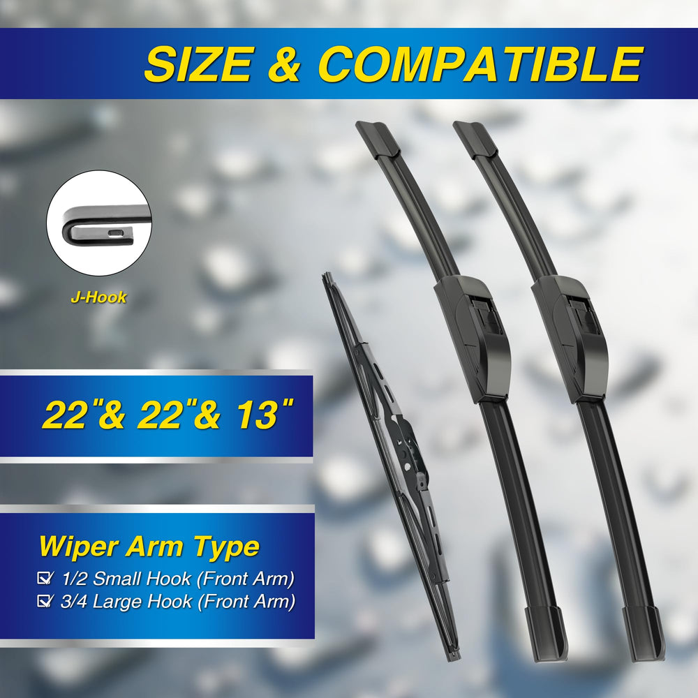 5 PLUS driver 22-inch blade close-up highlighting smooth silicone edge for clearer wiping