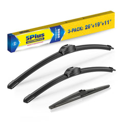 5 PLUS front packaging showing complete wiper set and fitment for Prius V, clear labeling benefit