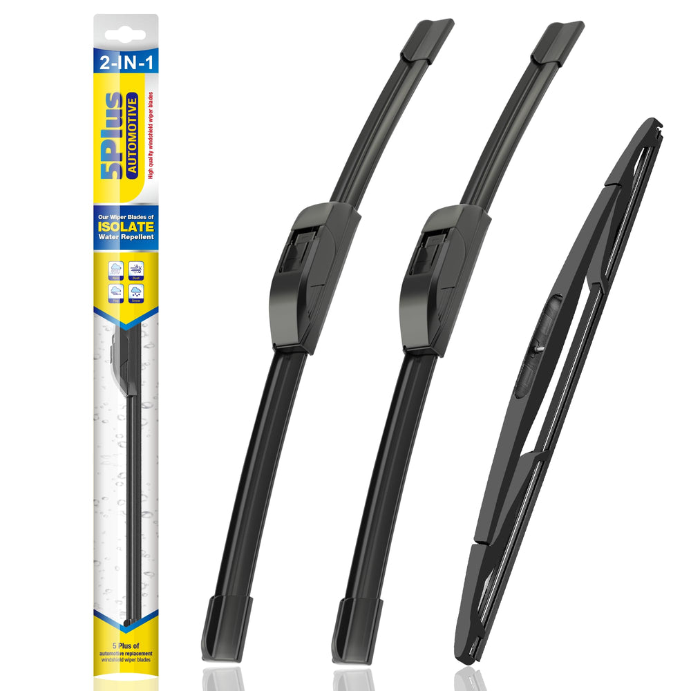 5 PLUS front packaging showing three-blade set and fitment benefits