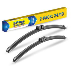 5 PLUS front packaging showing 24" and 19" wiper pair and fitment details