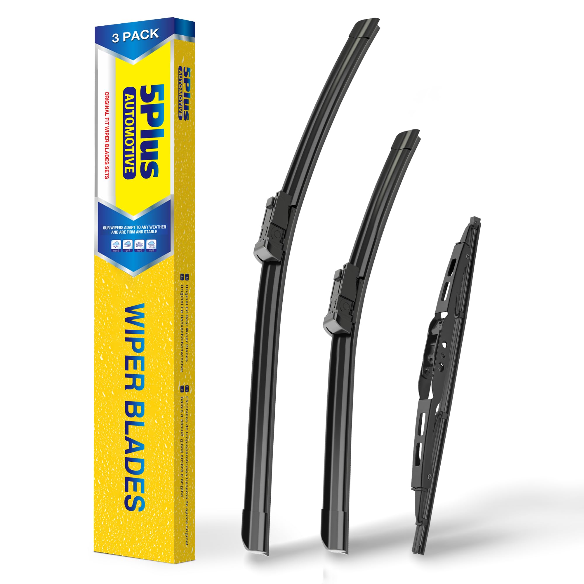 5 PLUS front packaging showing full blade set and fit information for convenience
