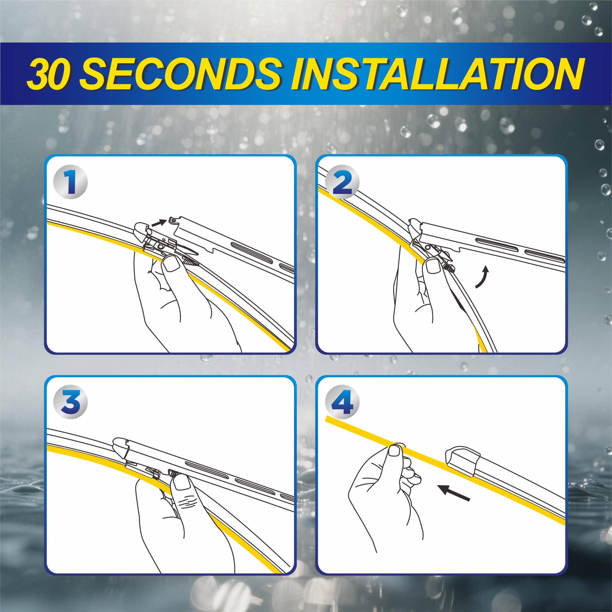 5 PLUS rear blade mounted on Ford Escape rear window for all‑weather view