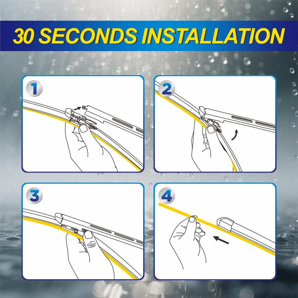 5 PLUS rear blade mounted on Ford Escape rear window for all‑weather view