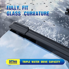 5 PLUS front blades mounted and wiping, demonstrating quiet streak-free clearing