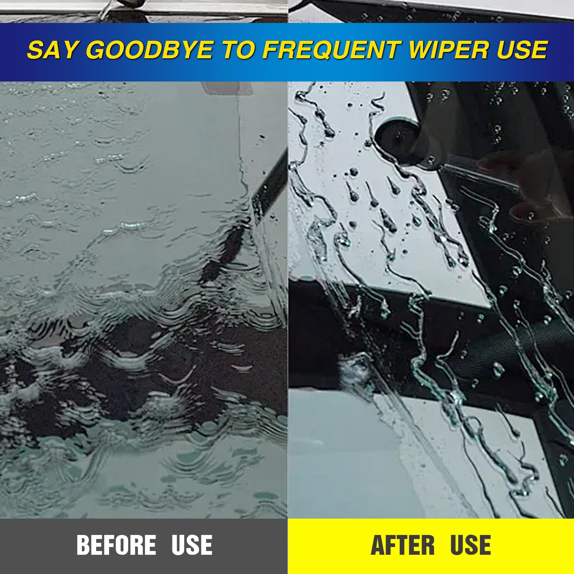 5 PLUS blades installed on Chevy Traverse windshield demonstrating clear view benefit