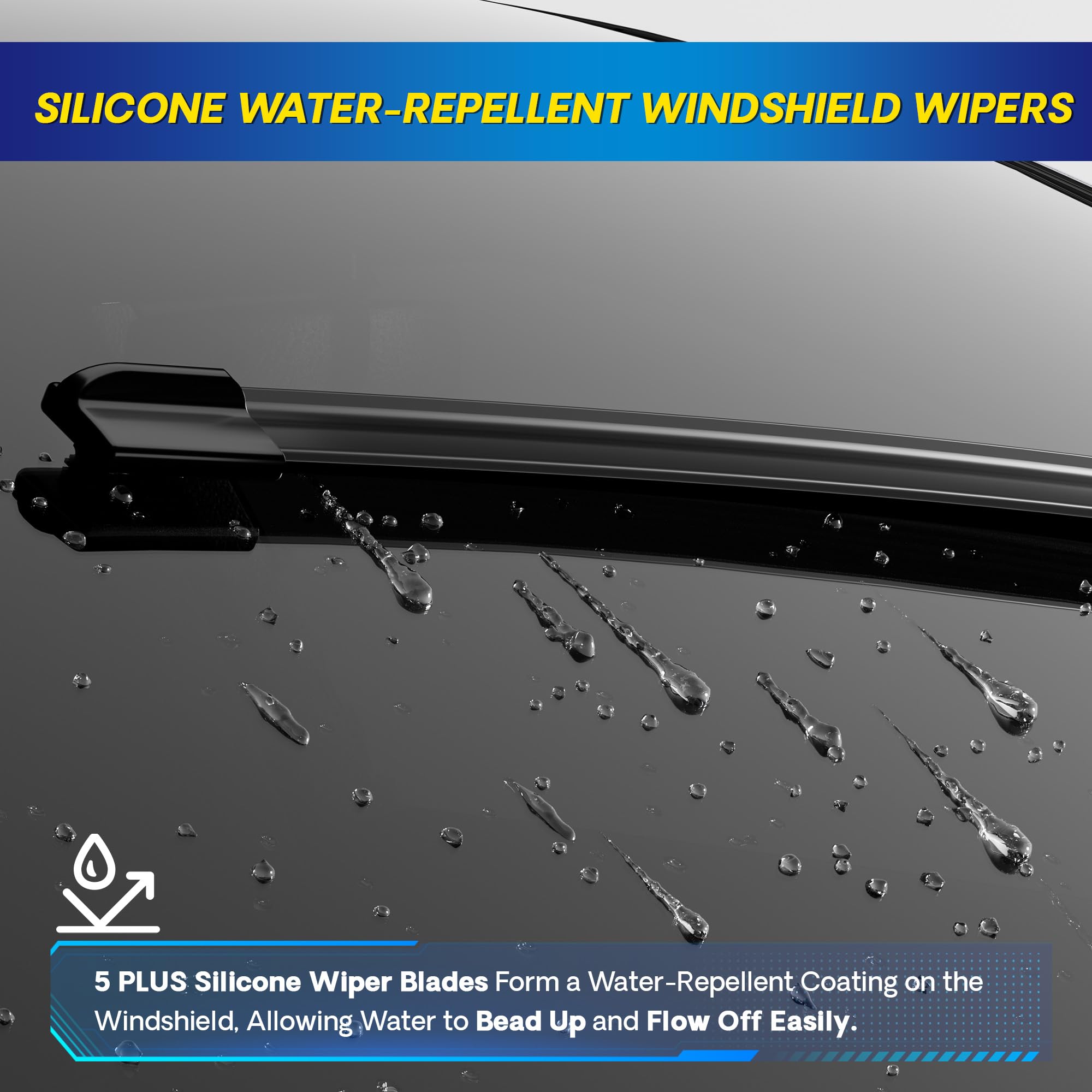 5 PLUS blades installed on Mazda CX-5 front improving visibility