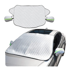 8sanlione front view showing full windshield coverage and quick snow removal benefit