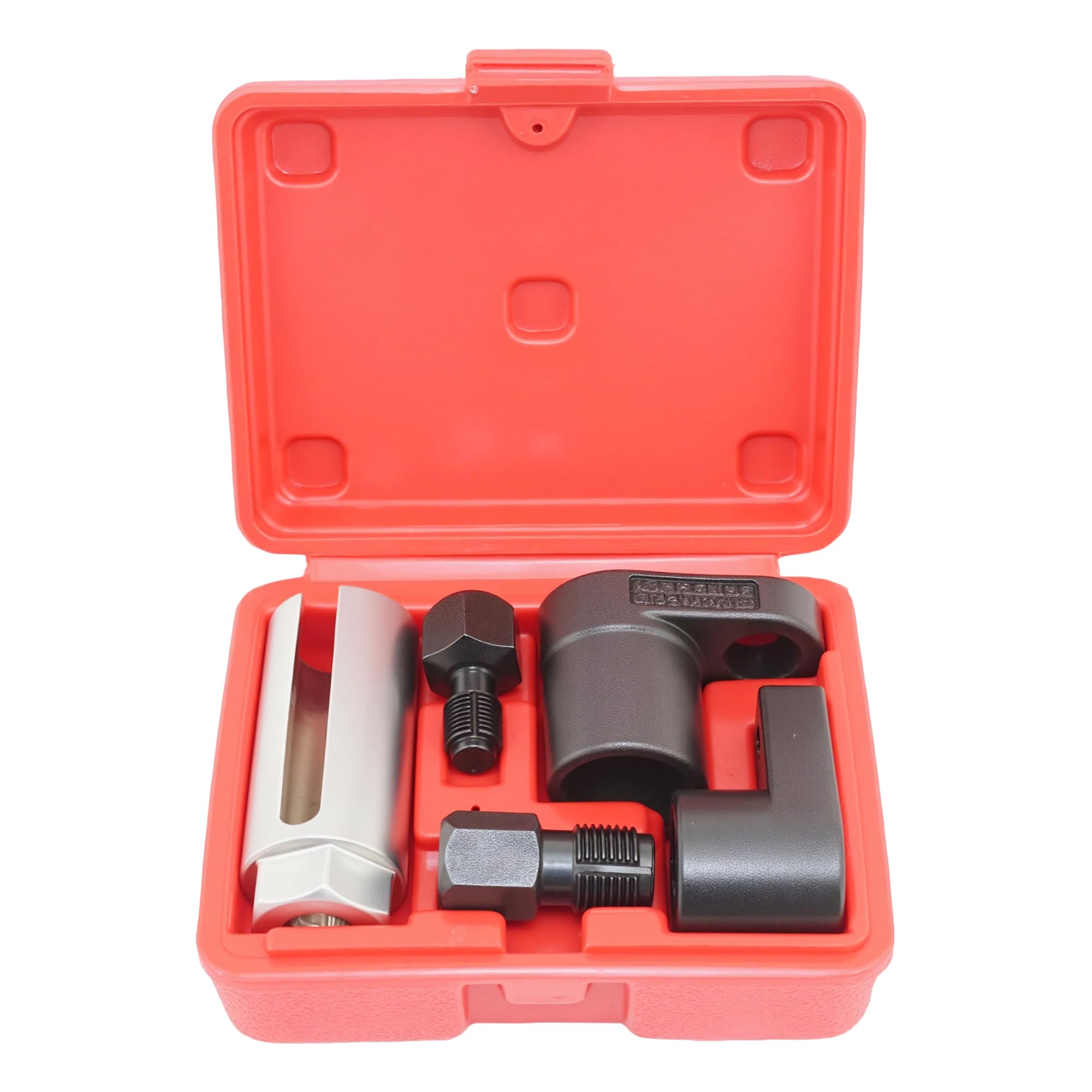 A ABIGAIL front view of 5-piece socket set showing all components and storage benefit