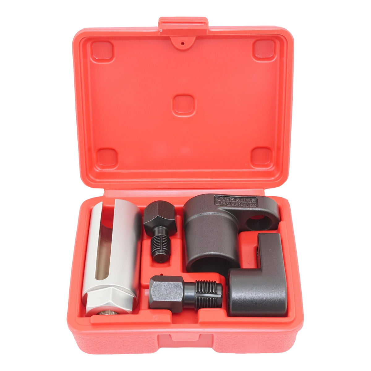 A ABIGAIL front view of 5-piece socket set showing all components and storage benefit