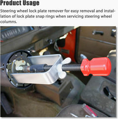 A ABIGAIL tool in use on steering assembly showing safe controlled depressor action