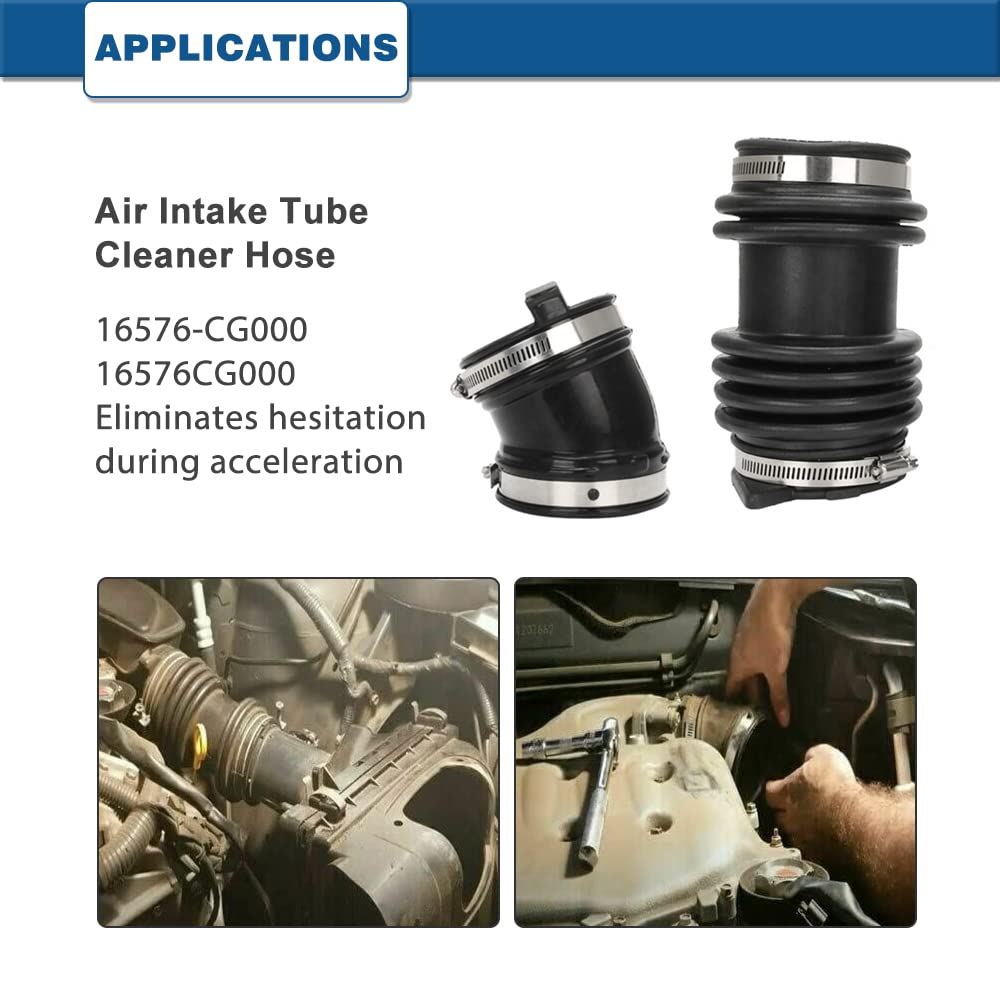 A ABIGAIL intake hose installed in engine bay demonstrating direct-fit replacement