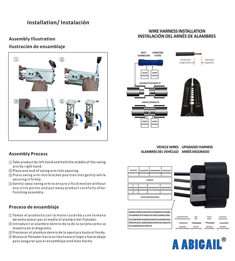 A ABIGAIL retail packaging and label detail assuring correct part identification