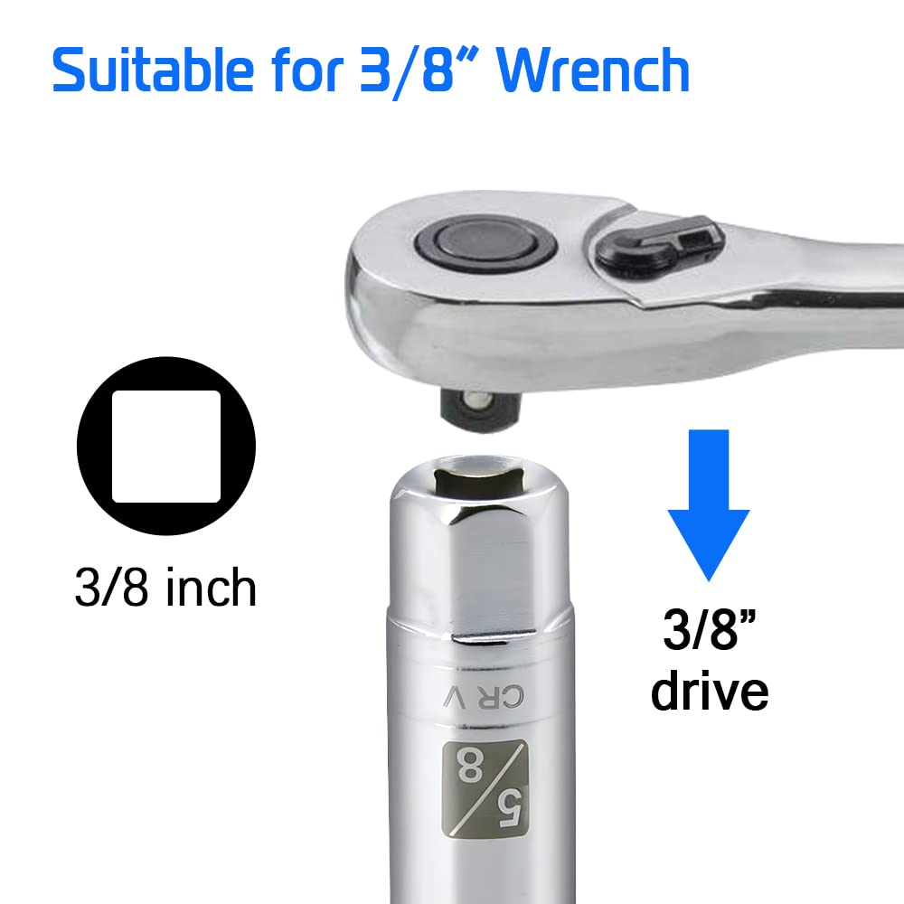 A ABIGAIL sockets beside a ruler to demonstrate compact size and fit in tight engine spaces