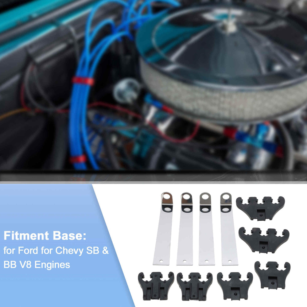 A ABSOPRO installed in engine bay on Chevy, keeps wires organized