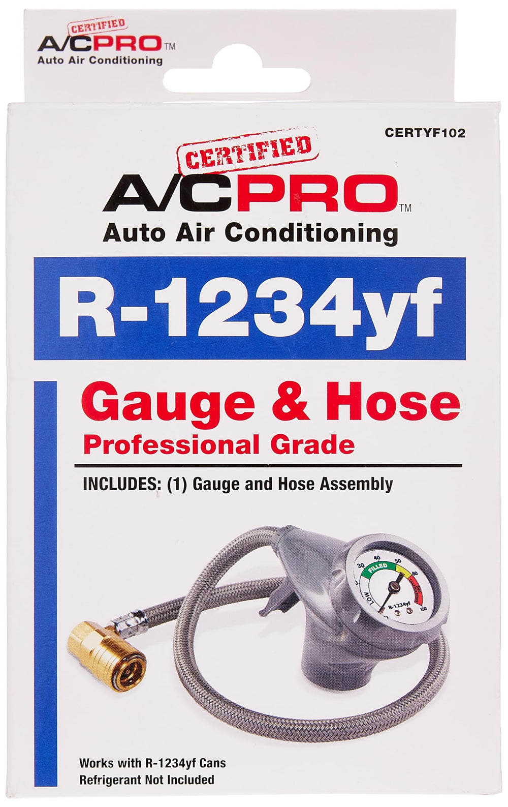 A/C Pro InterDynamics gauge close-up dial, large readable measurement benefit