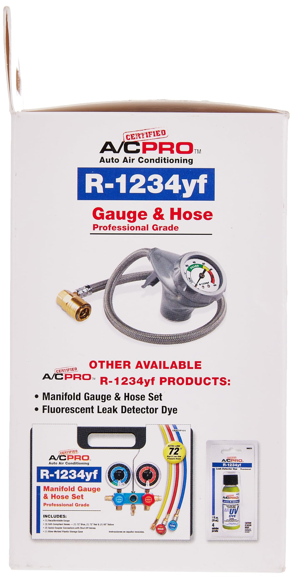 A/C Pro InterDynamics packaged product and label, clearly identifies R-1234yf tool