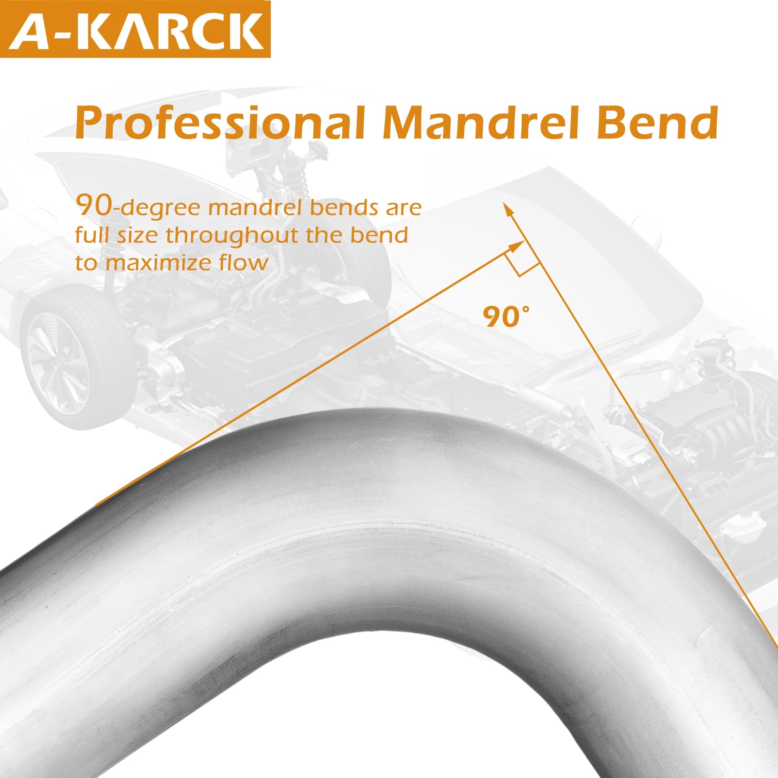 A-KARCK elbow beside tape measure showing scale for accurate cutting