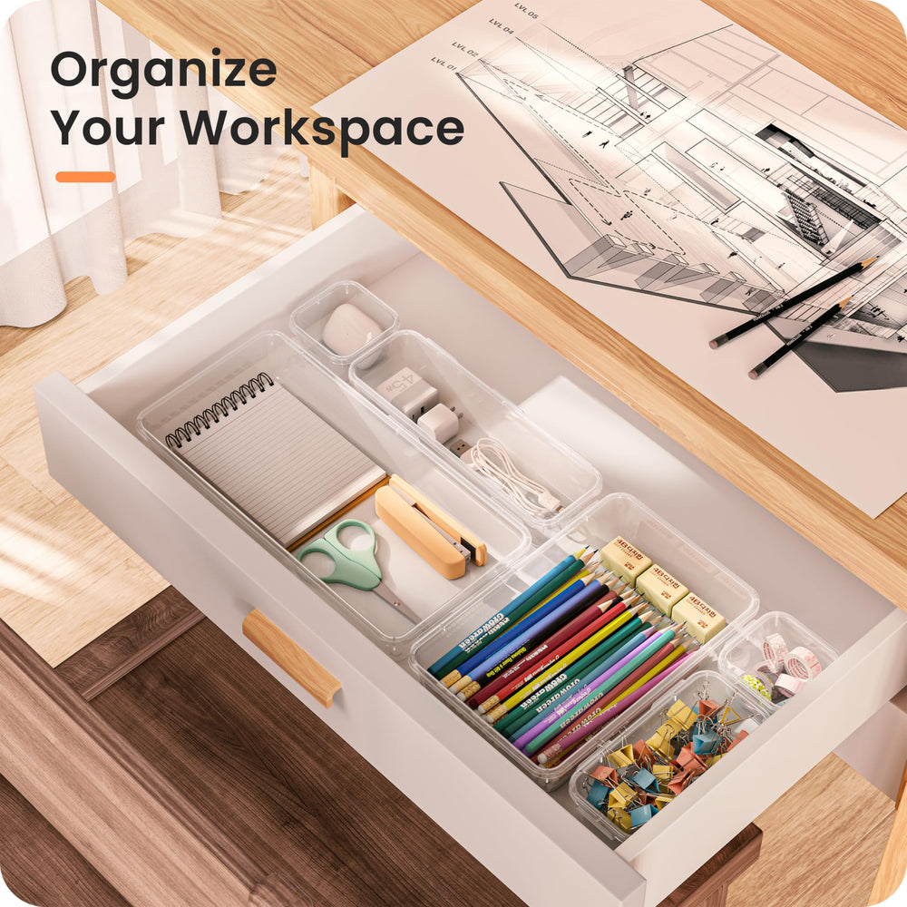 A-LuGei organizer arranged in vanity with makeup for quick selection