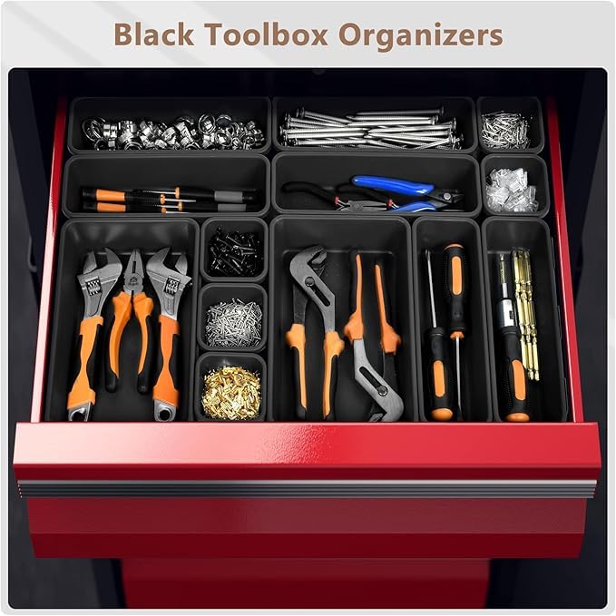 A-LuGei organizer beside pliers and wrenches showing real-world scale