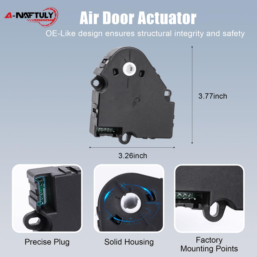 A-NAFTULY actuator installed under dash restoring quiet HVAC operation