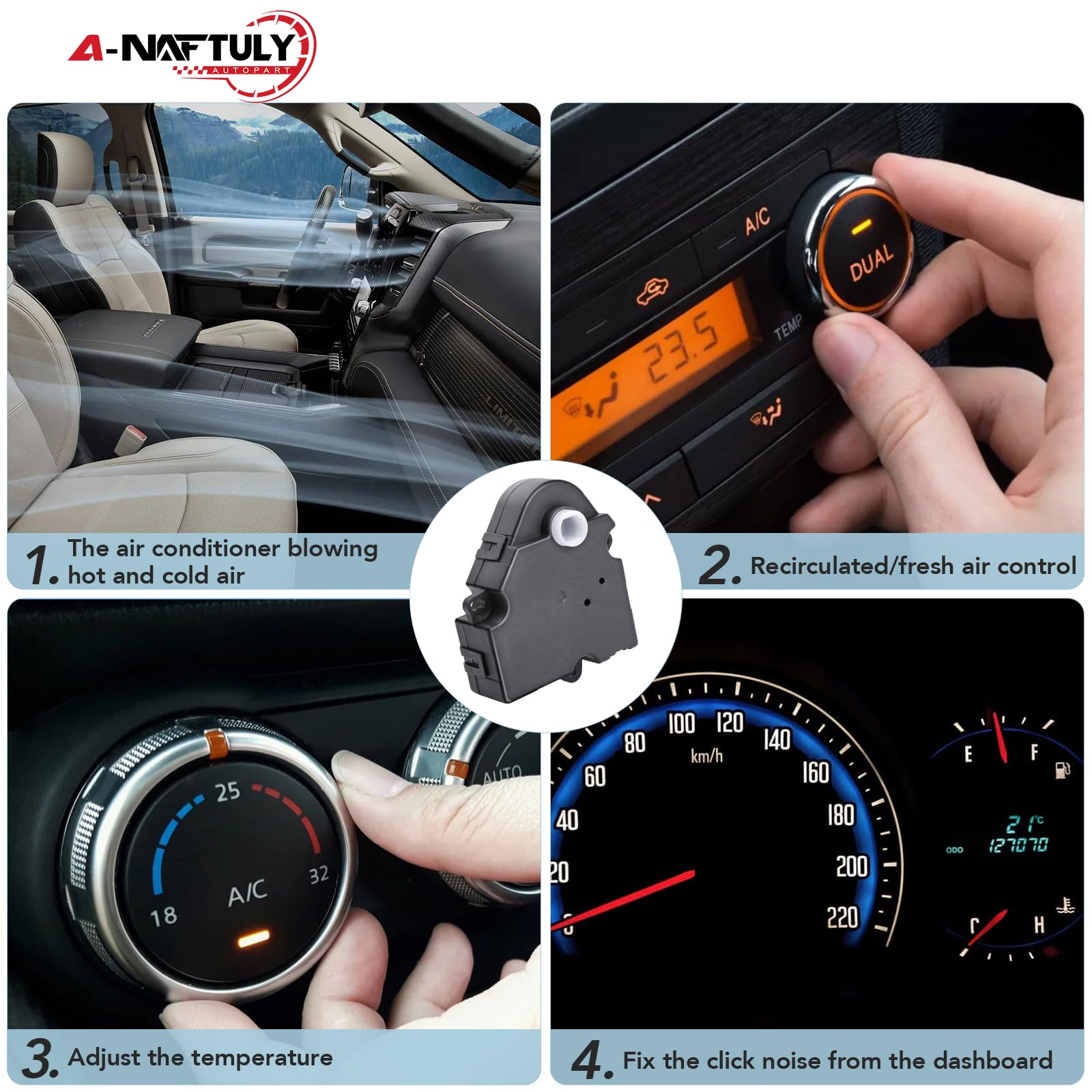 A-NAFTULY actuator packaging and welcome guide showing included instructions