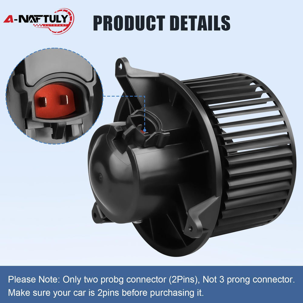 A-NAFTULY blower motor beside ruler to show size and fit for direct replacement