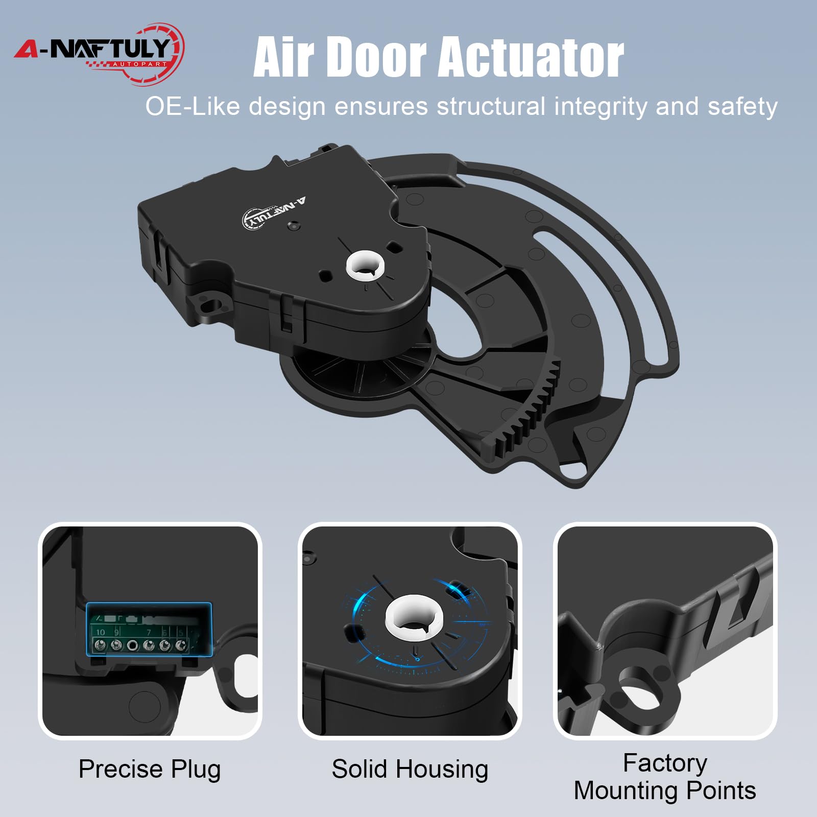A-NAFTULY actuator installed under dash demonstrating straightforward replacement