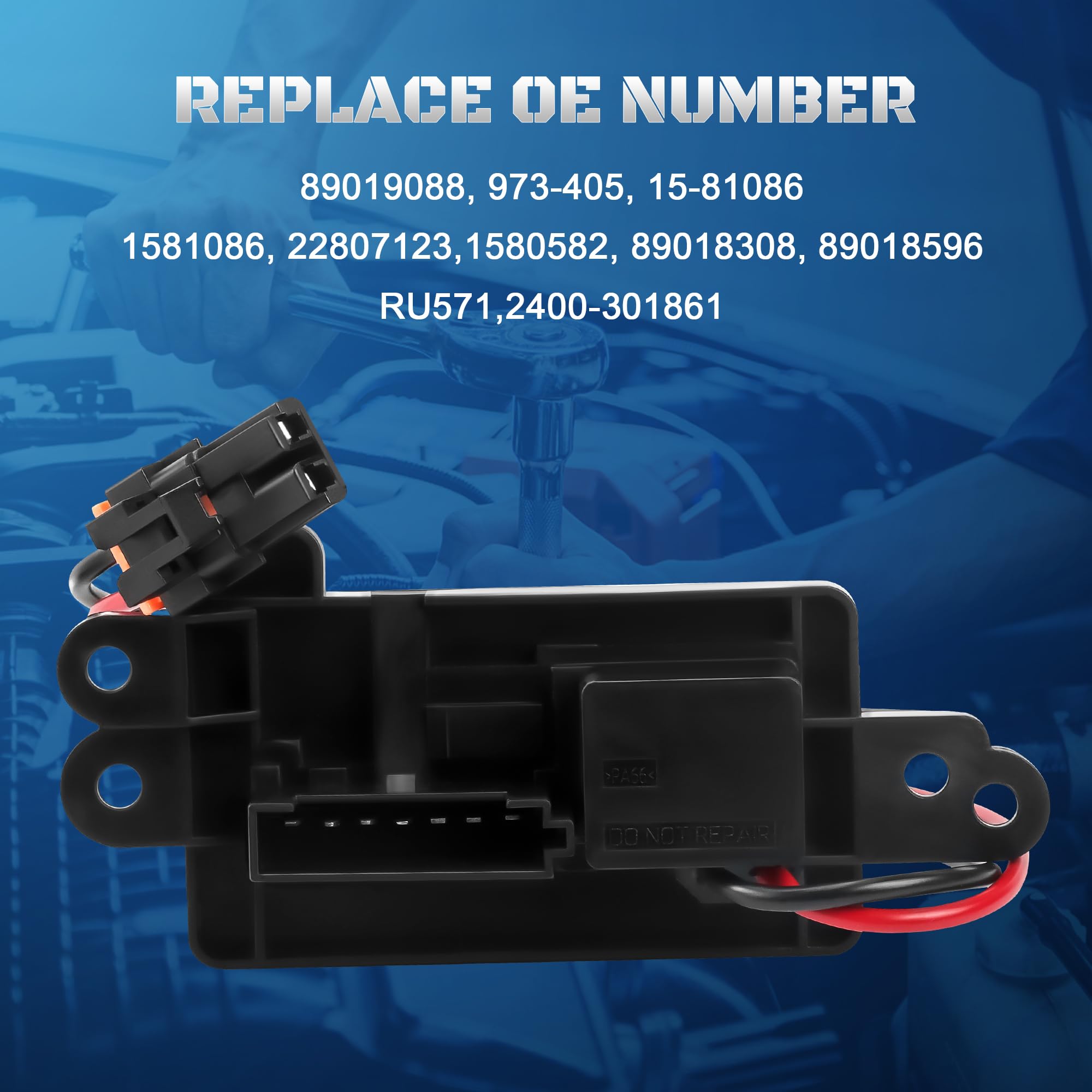 A-NAFTULY resistor installed under dash demonstrating simple accessibility