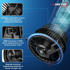 A-NAFTULY motor shaft detail showing robust materials for quieter operation