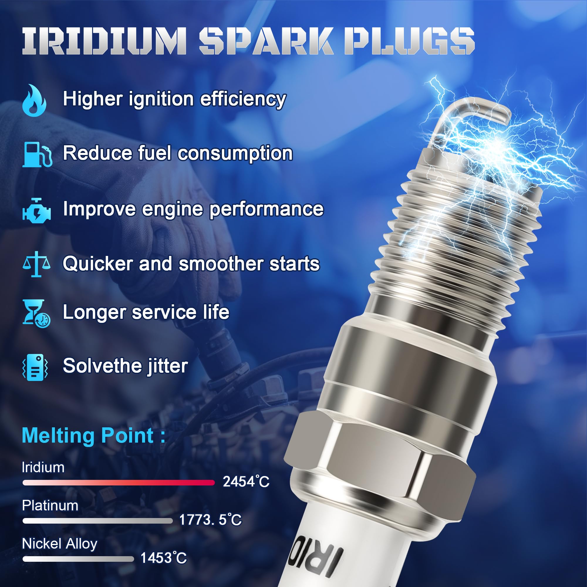 A-NAFTULY spark plugs installed in engine bay improving ignition reliability