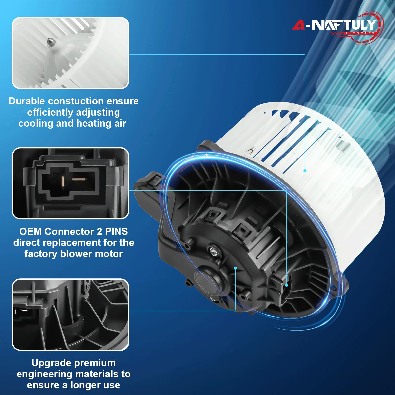A-NAFTULY wiring connector close view for easy plug-and-play installation