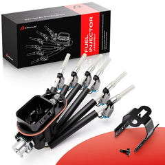 A Plus Auto front packaging showing six injectors and labels for quick identification