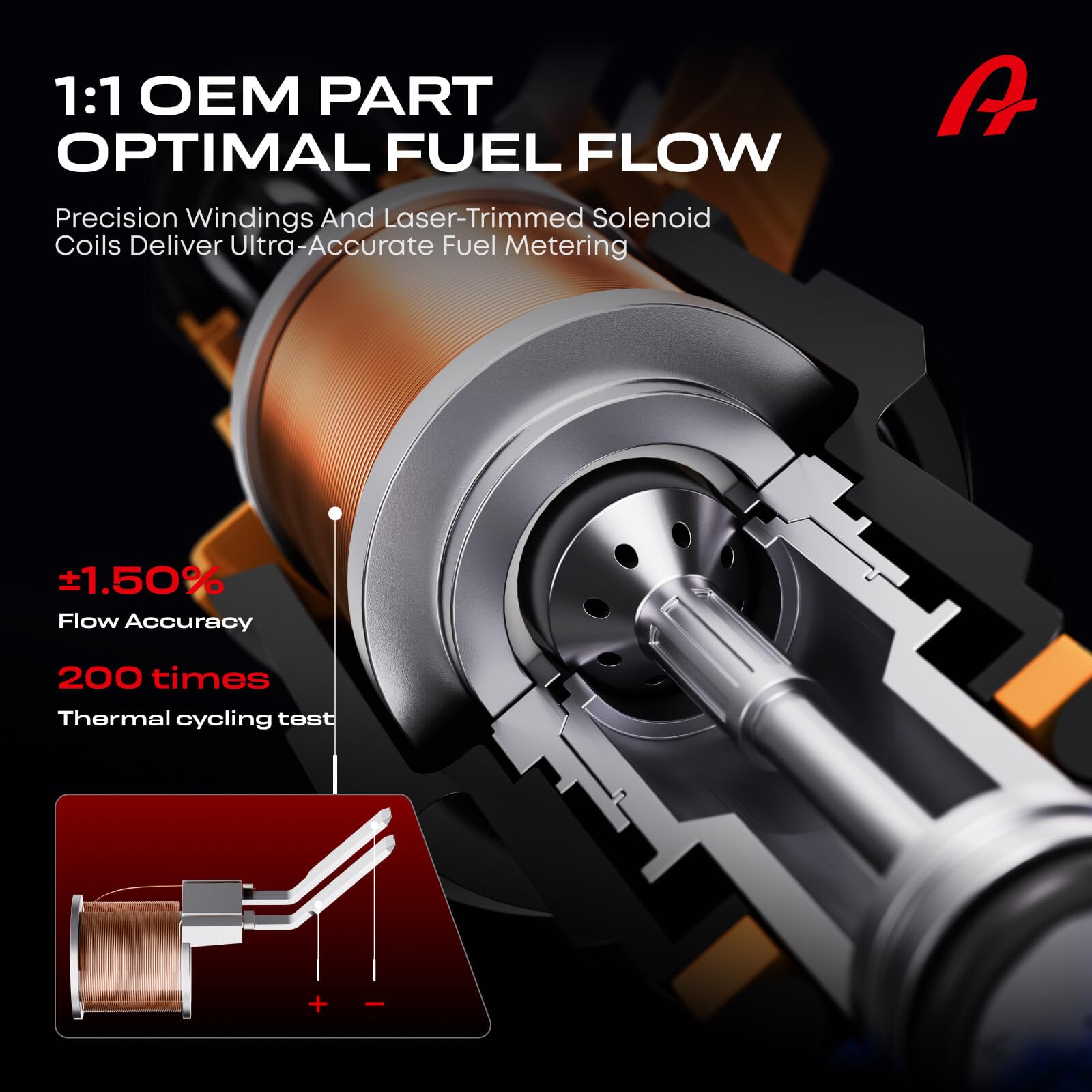 A Plus Auto six injectors arranged together demonstrating complete bank replacement